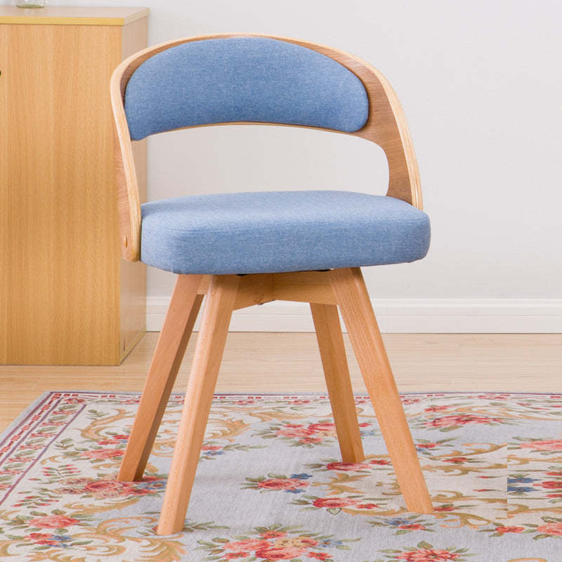 Minimalist Fabric Wood Dining Chair