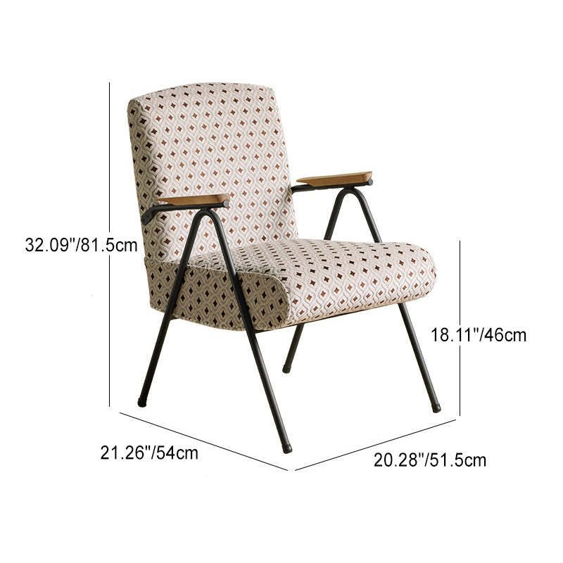 Iron Fabric Accent Chair