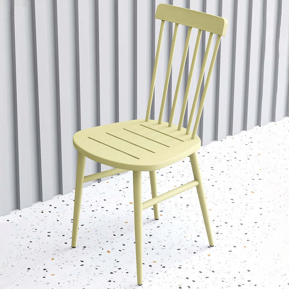 Scandinavian Square Steel Armchair — Dark Green