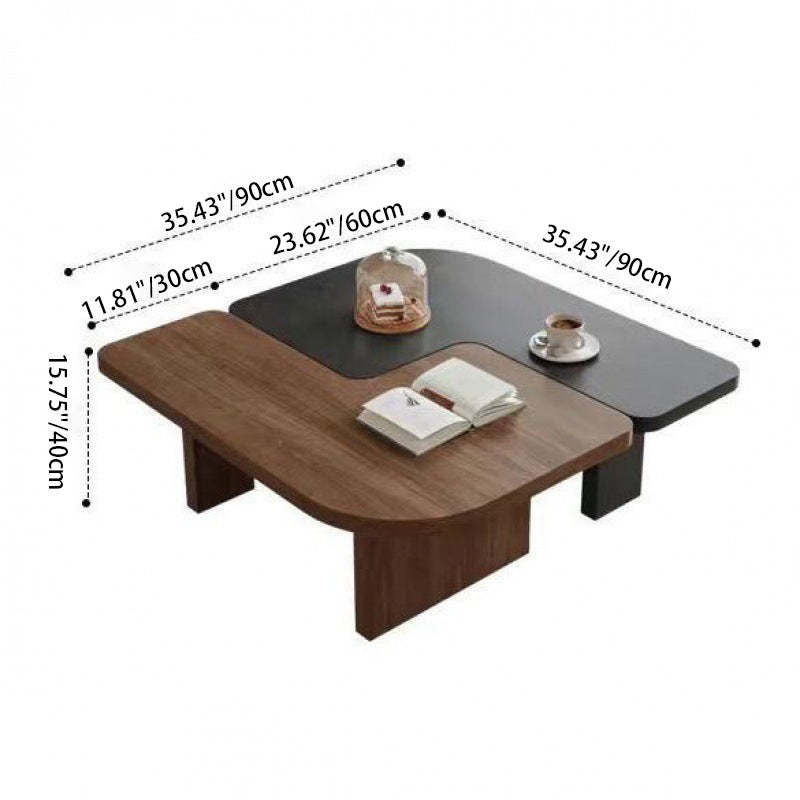 Japanese Rectangular Pine End Table