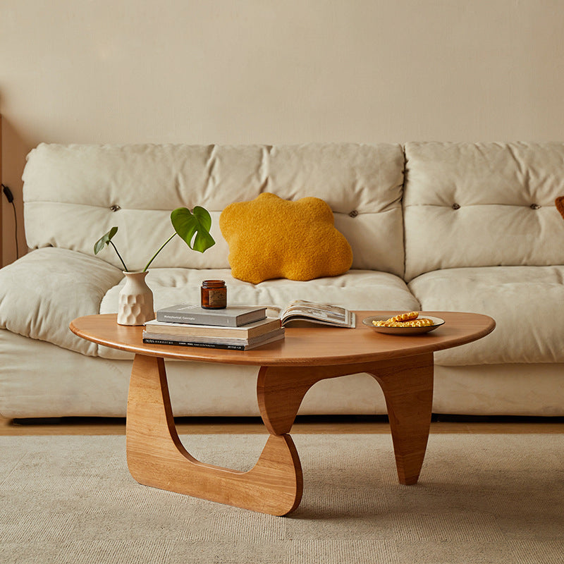 Vintage Triangle Solid Wood Coffee Table