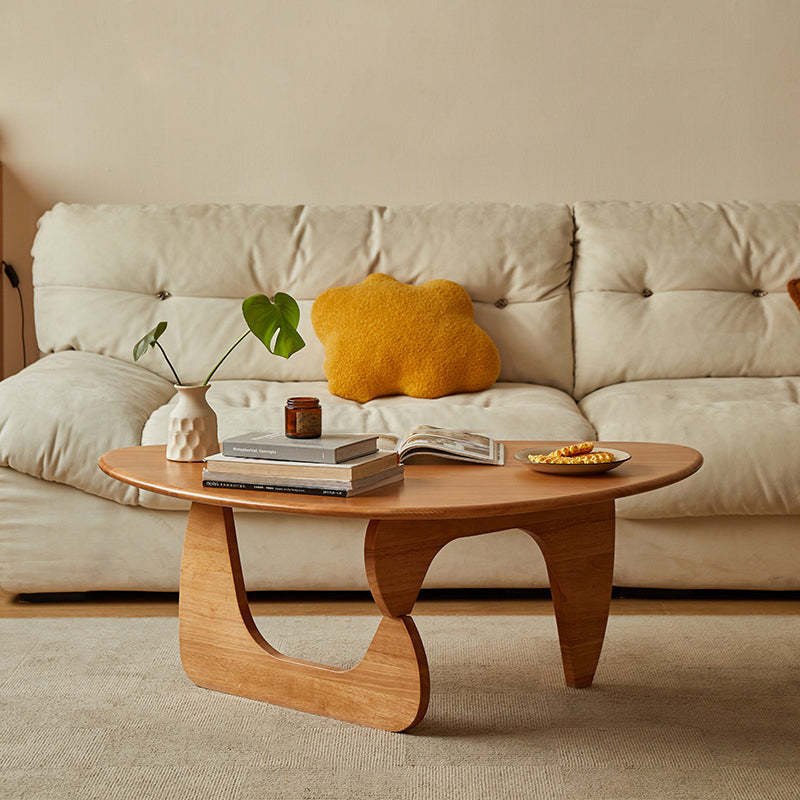 Vintage Triangle Solid Wood Coffee Table