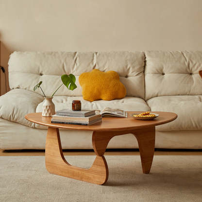 Vintage Triangle Solid Wood Coffee Table
