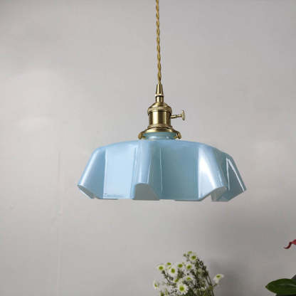 Japanese Cream Petal Glass Pendant Light
