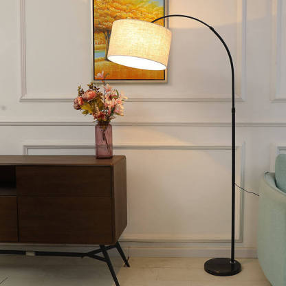 Nordic Fabric Column Fishing Rod Floor Lamp