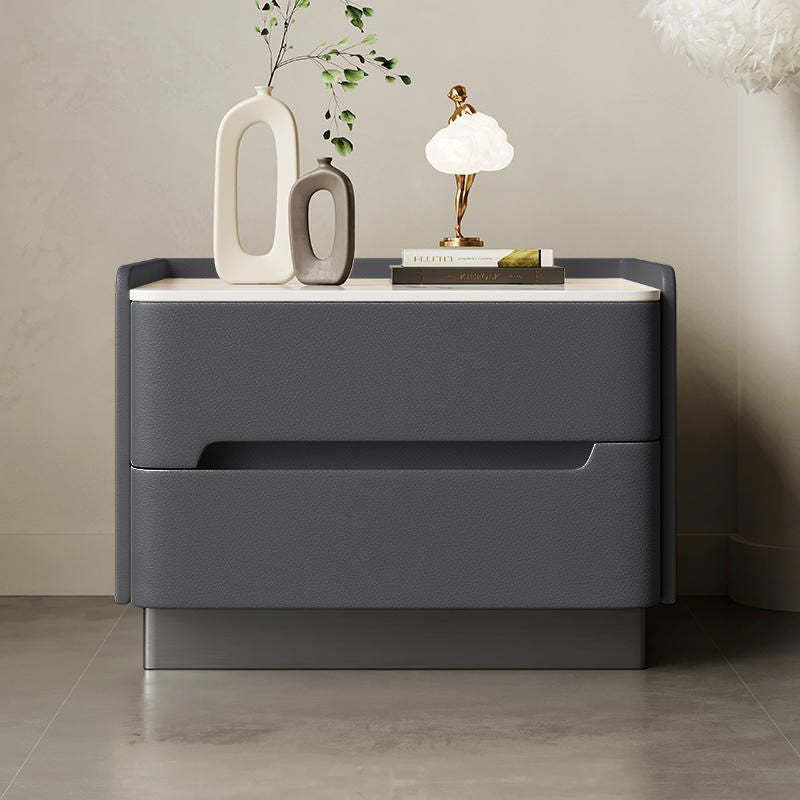 Nordic Sintered Stone Side Table 2-Drawer