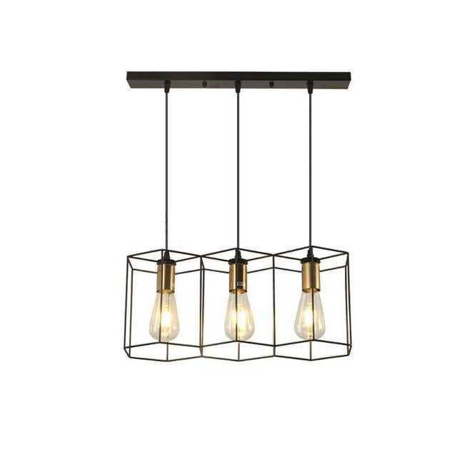 Industrial Vintage Geometric Iron Island Chandelier