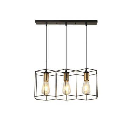 Industrial Vintage Geometric Iron Island Chandelier