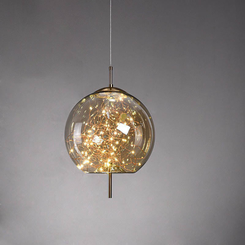 Scandinavian Cylinder Oval Glass Pendant Light
