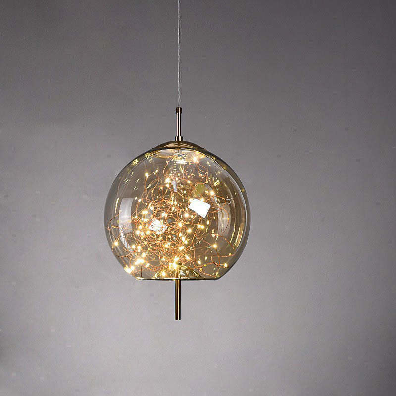 Scandinavian Cylinder Oval Glass Pendant Light
