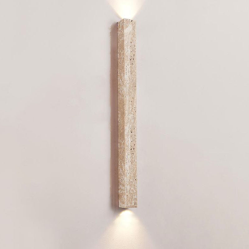 Japanese Long Strip Yellow Travertine Sconce