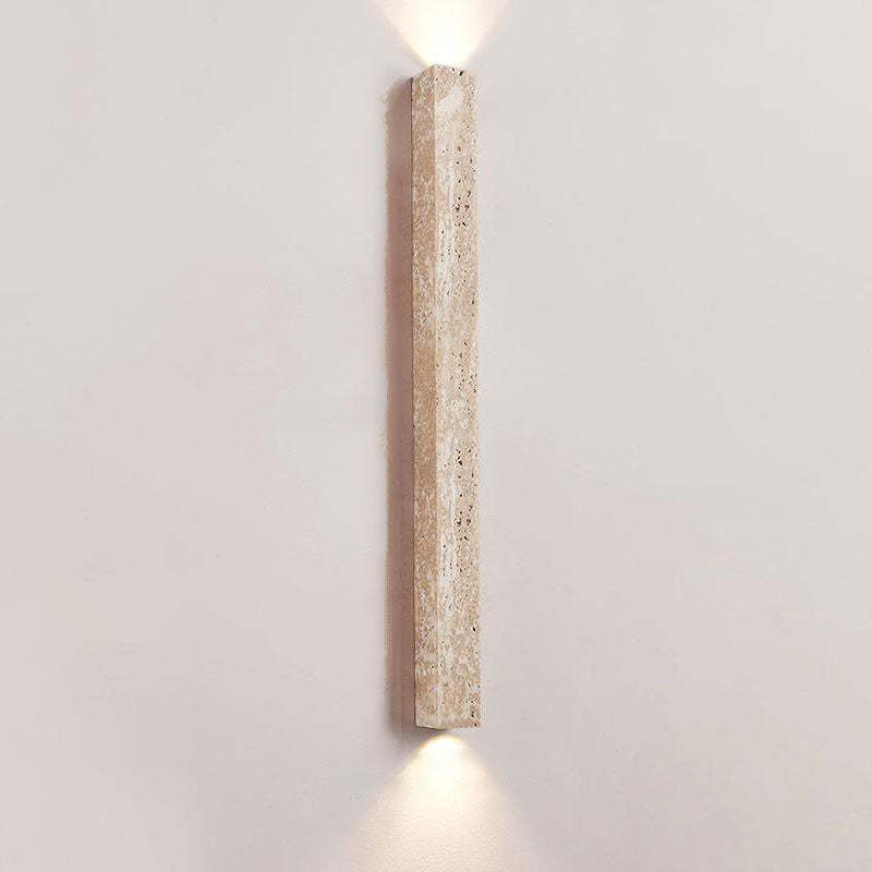 Japanese Long Strip Yellow Travertine Sconce