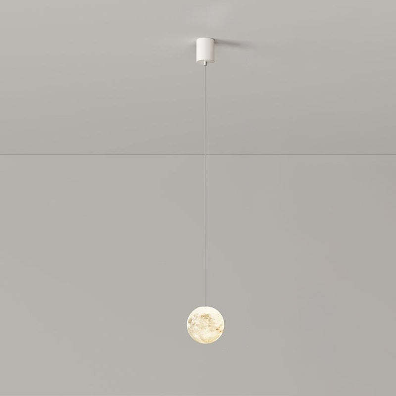Minimalist Astronaut Moon Iron Resin LED Pendant Light