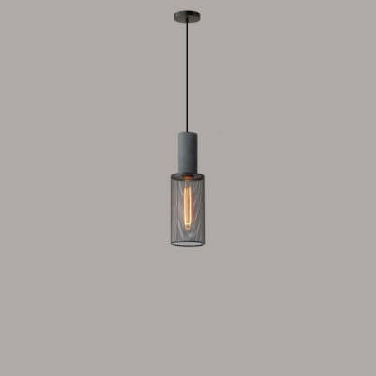 Industrial Tapered Cement Iron Pendant Light