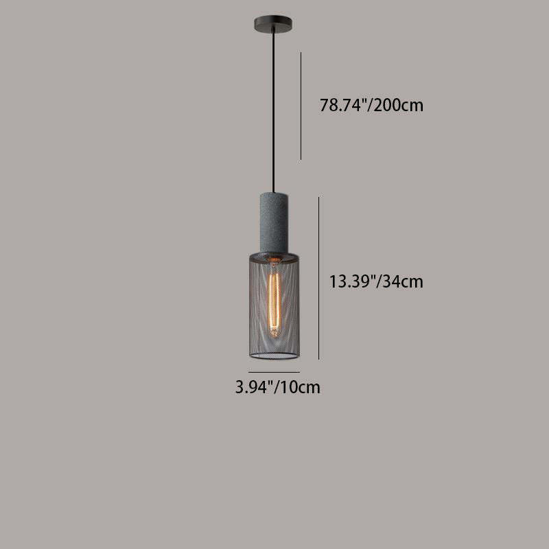 Industrial Tapered Cement Iron Pendant Light