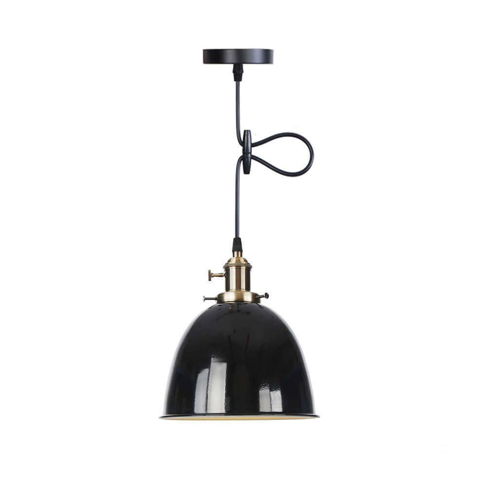 Industrial Iron Multicolor Bowl Pendant Light — B / Red / 110V-120V For US/CA