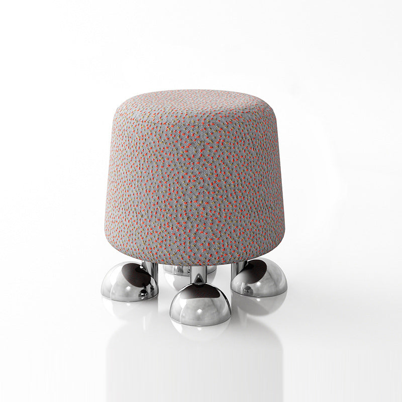 Modern Wood Stainless Steel Vanity Stool