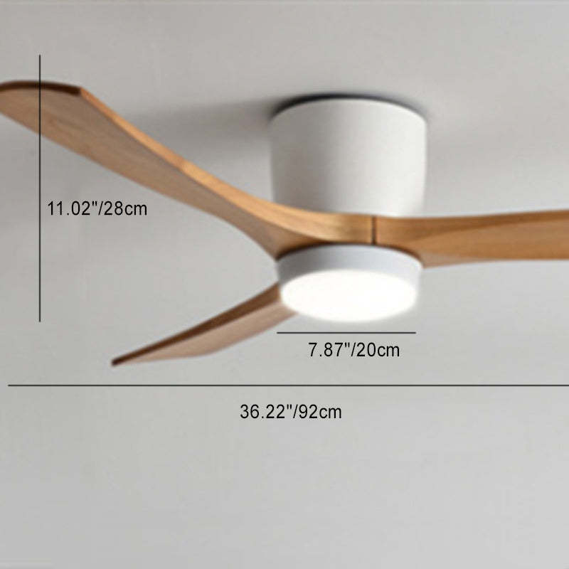 Scandinavian Copper Fan Mount Ceiling Fan Light