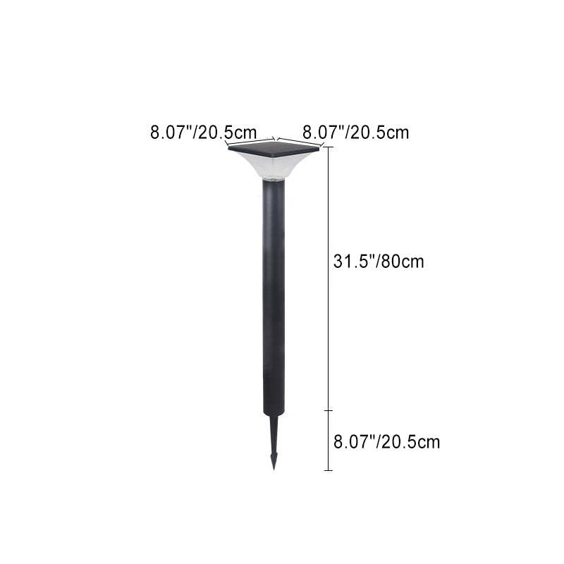 Minimalist Solar Round Ground Aluminum LED Light