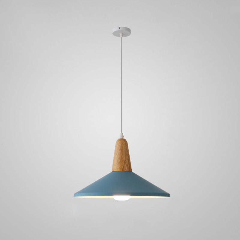 Nordic Macaron Aluminum Wood Pendant Light