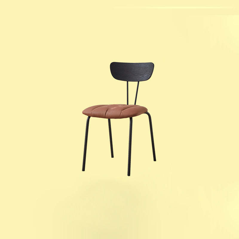 Gray leather steel glass dining chairs & benches for dining room, Lighom