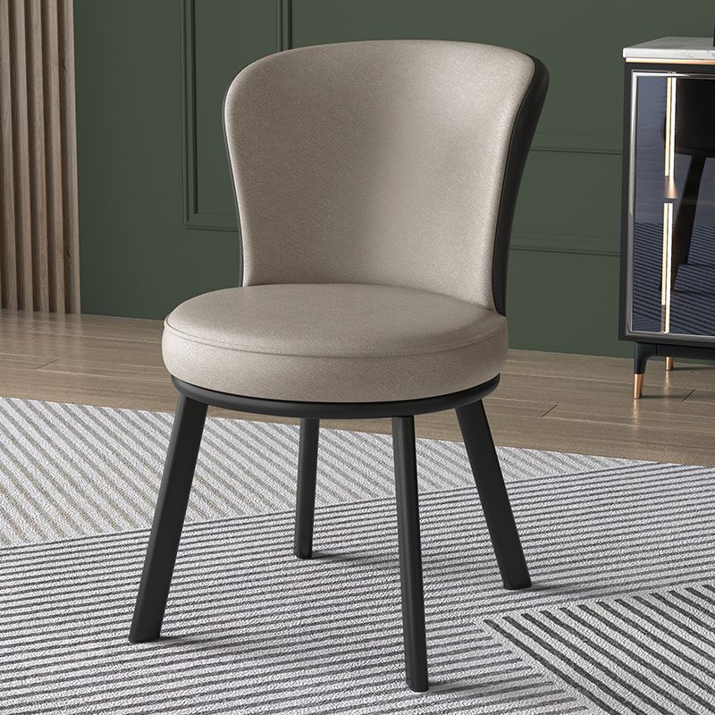 Contemporary Fabric Upholstered Steel Dining Chair