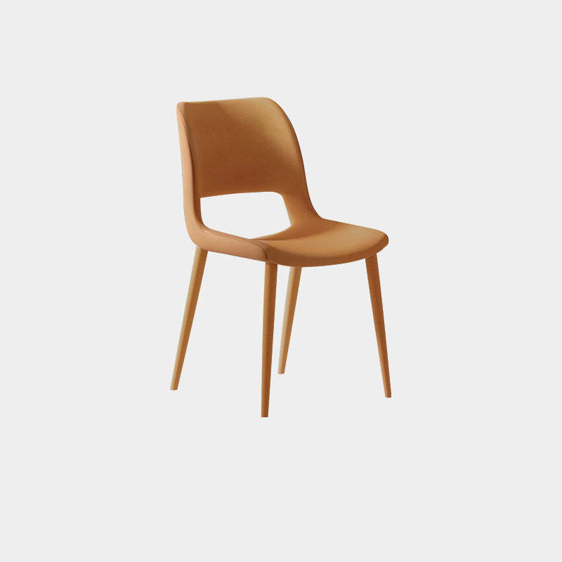 Minimalist Cat Scratch Leather Square Dining Chair