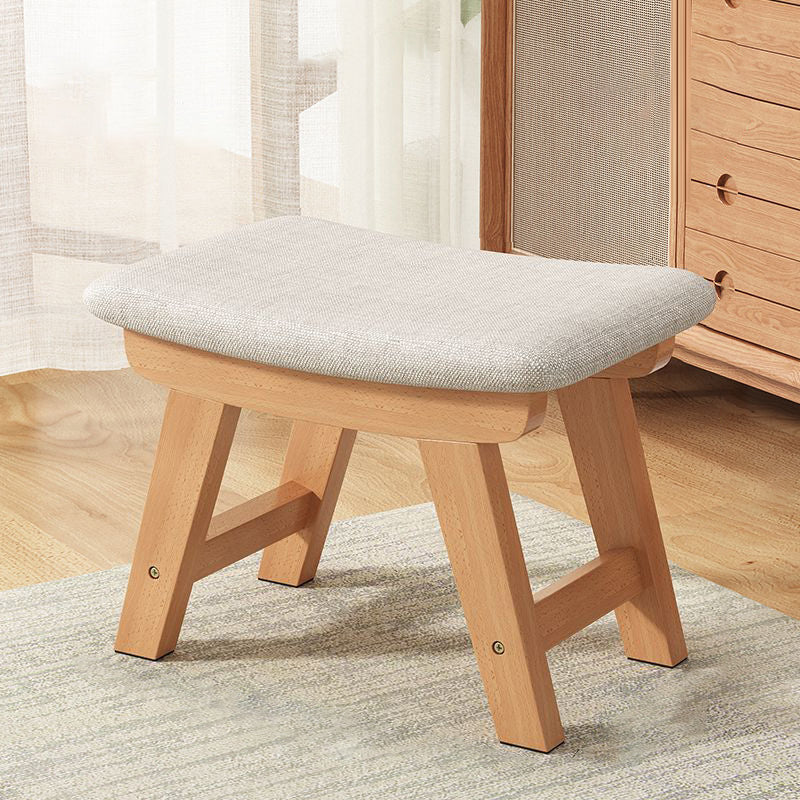 Minimalist Wood Cushion Shoe Bench