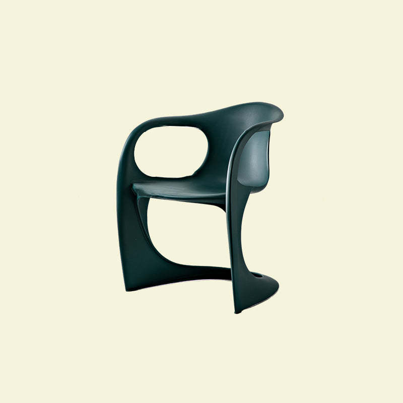 Scandinavian Curved Plastic Armchair