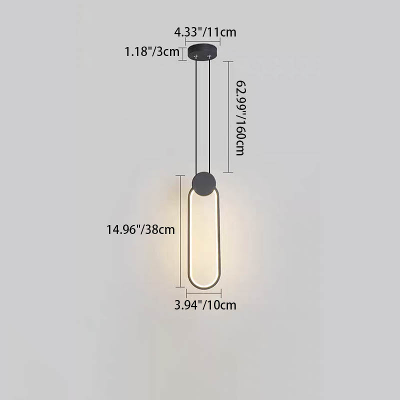 Minimalist Iron Silicone Geometric Round LED Pendant Light