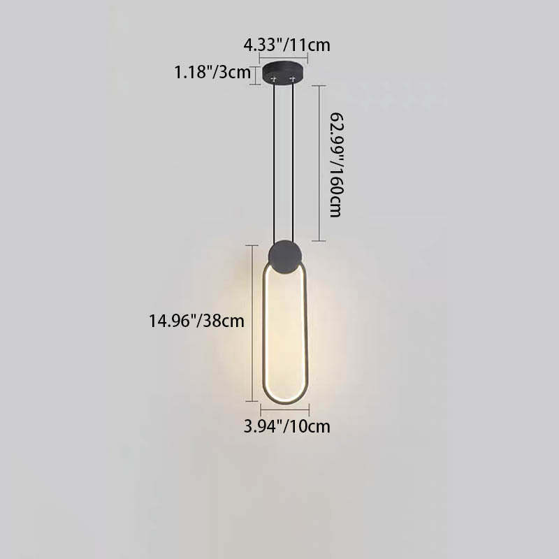 Minimalist Iron Silicone Geometric Round LED Pendant Light