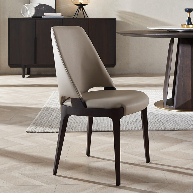 Microfiber Leather Upholstered Dining Chair