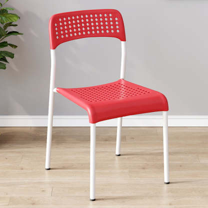 Minimalist Plastic Iron Perforated Dining Chair