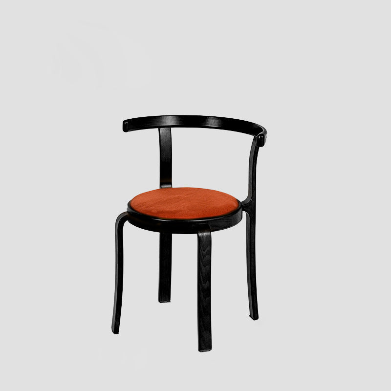Chinese Wood Flannel Dining Chair