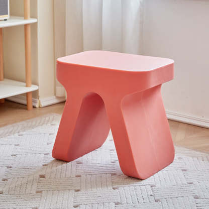 Minimalist Rectangular Plastic Stool