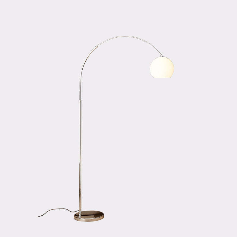 Scandinavian Glass Round Fishing Rod Iron Floor Lamp