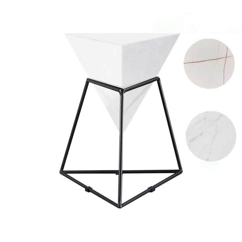 Nordic Pyramid Glass Slate Side Table