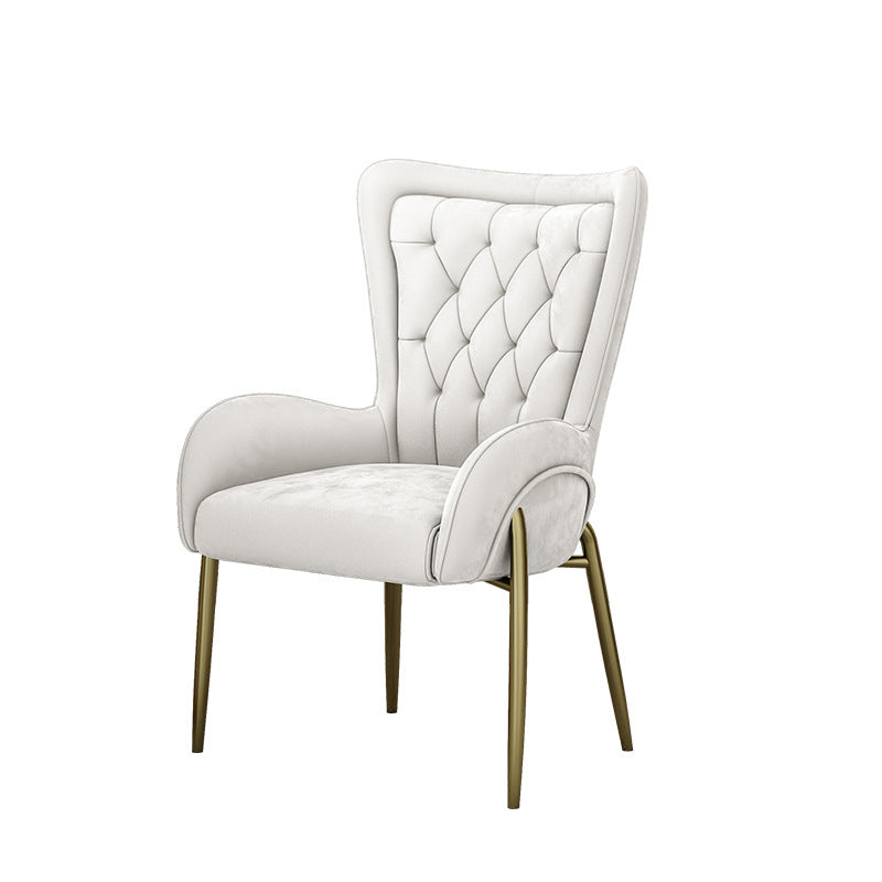 Modern Curved PU Leather Velvet Dining Chair