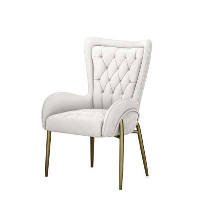 Modern Curved PU Leather Velvet Dining Chair