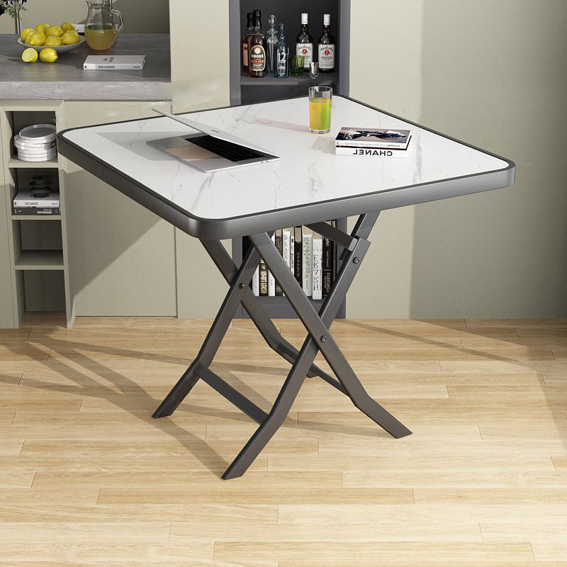 Minimalist Marble Metal 4-Seat Dining Table