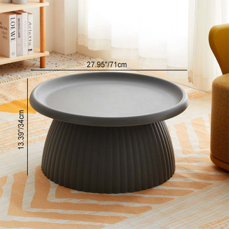 Contemporary Cone Lace Plastic Coffee Table — Green