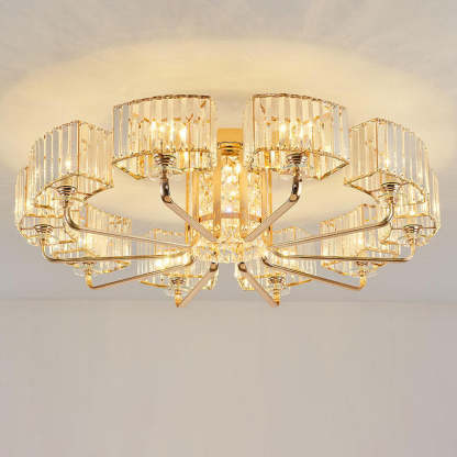 Modern Crystal 6/8/10/12-Light Flush Mount — 12 / 110V-120V For US/CA