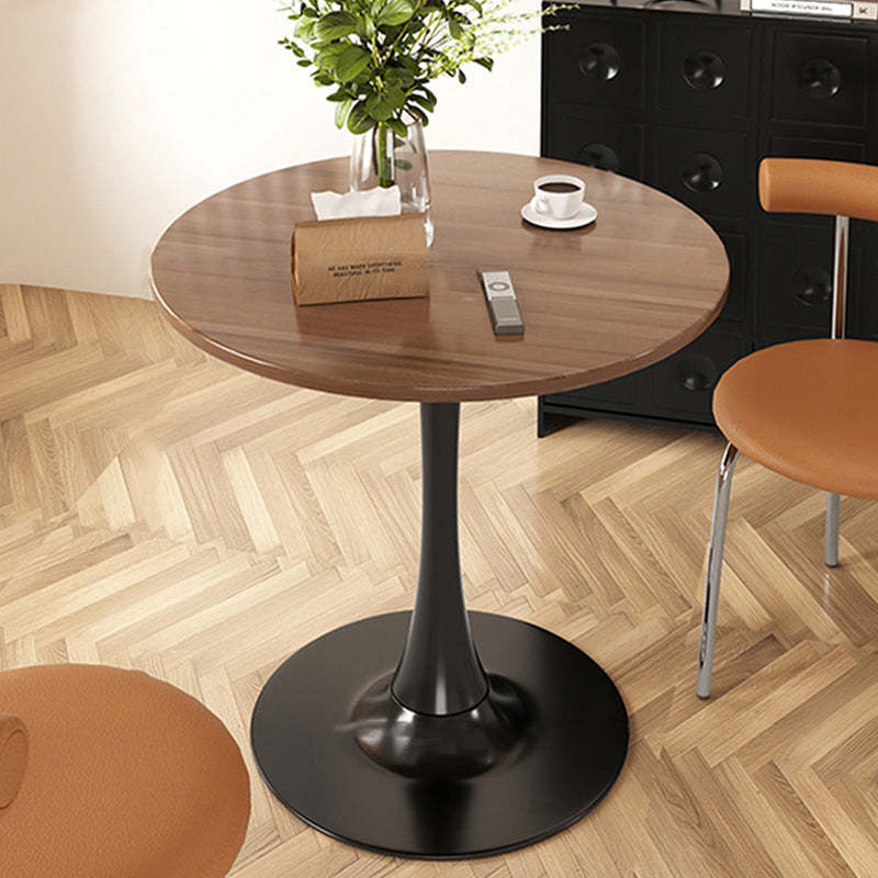 Modern Faux Wood Grain Steel End Table