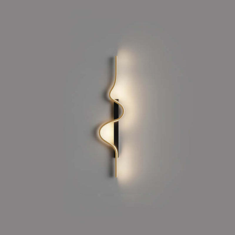 Minimalist Wave Aluminum LED Wall Sconce