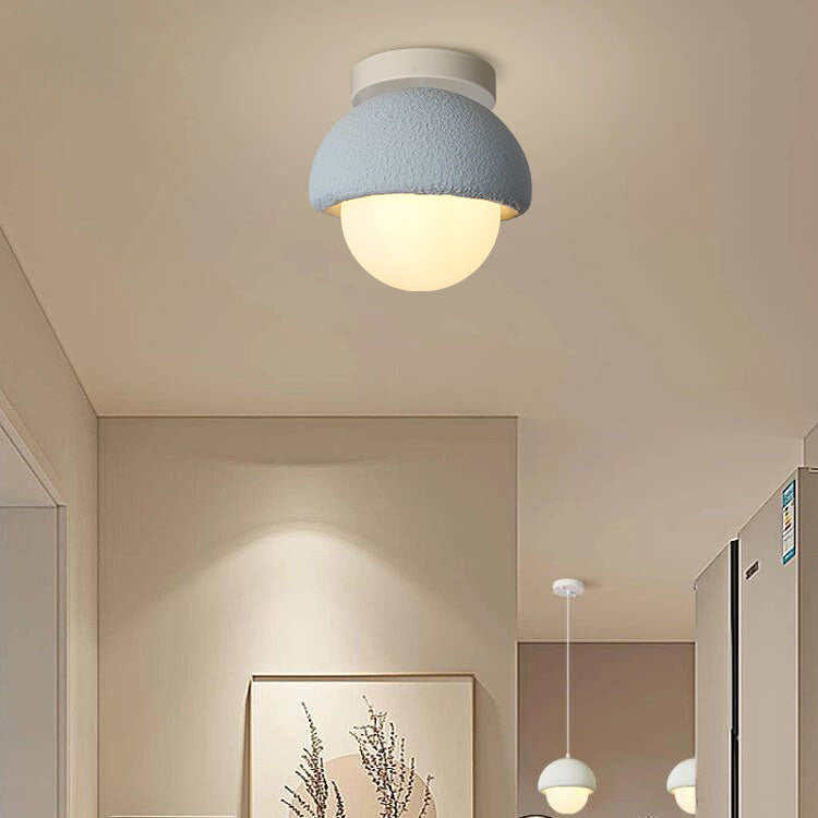 Brown minimalist round flush mount lighting — 220V-240V (UK/AU)