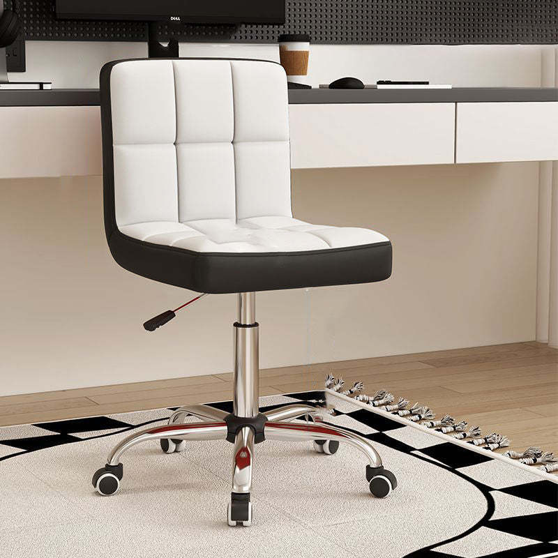 Modern Leather Steel Lattice Swivel Desk Chair