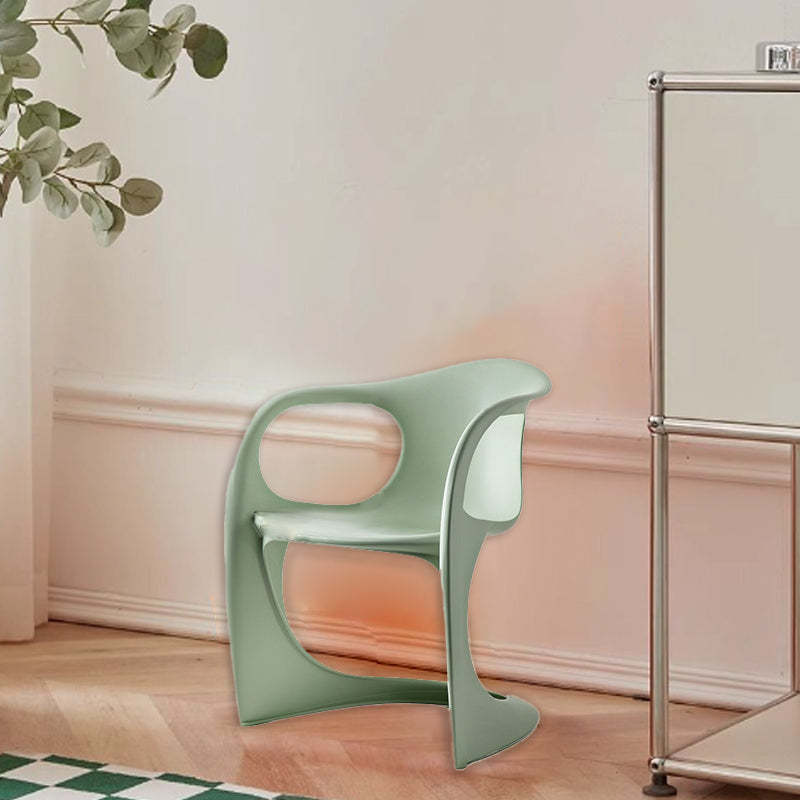 Scandinavian Curved Plastic Armchair