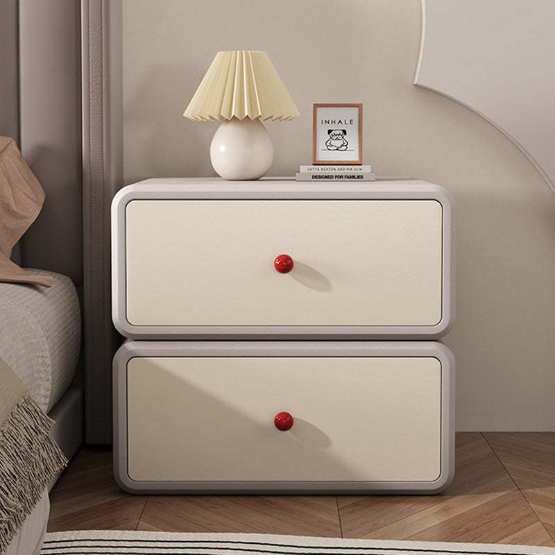 Minimalist Ceramic Cat Scratch Nightstand 2-Drawer
