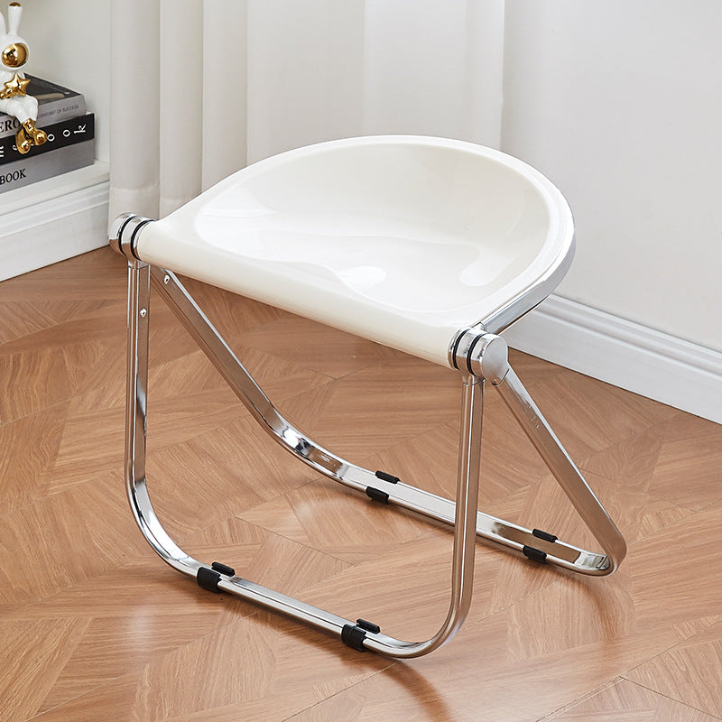 Contemporary Oval Plastic Iron Chair