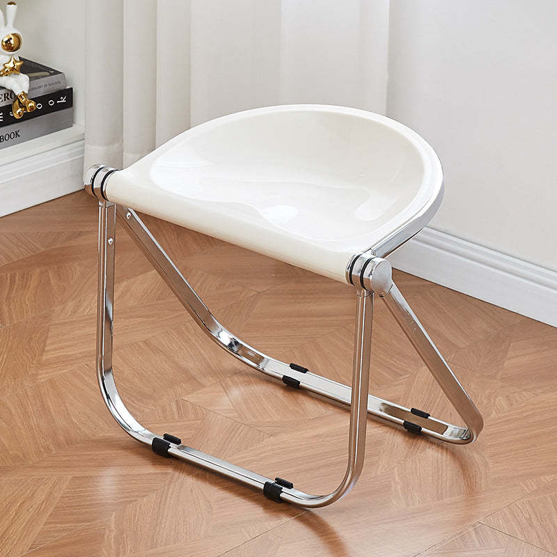 Contemporary Oval Plastic Iron Chair